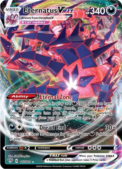 117/189 Eternatus VMAX - Dakrness Ablaze