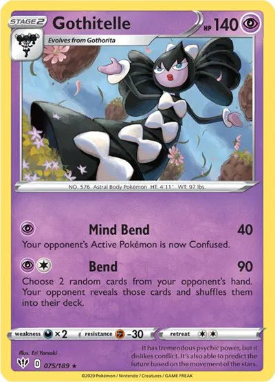 075/189 Gothitelle Reverse Holo - Darkness Ablaze
