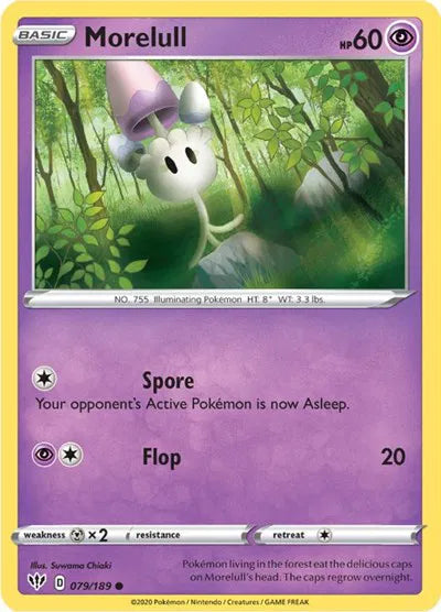 079/189 Morelull Reverse Holo - Darkness Ablaze