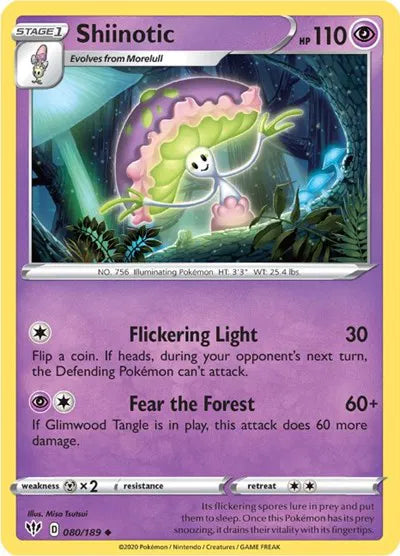 080/189 Shiinotic Reverse Holo - Darkness Ablaze