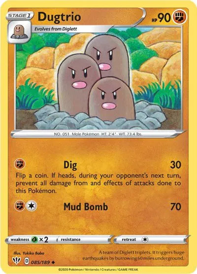 085/189 Dugtrio Reverse Holo - Darkness Ablaze
