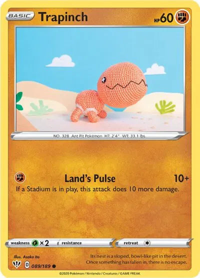 089/189 Trapinch Reverse Holo - Darkness Ablaze