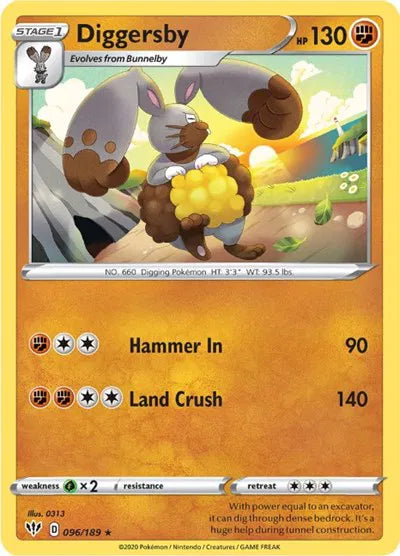 096/189 Diggersby Reverse Holo - Darkness Ablaze