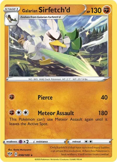 098/189 Galarian Sirfetch'd Reverse Holo - Darkness Ablaze