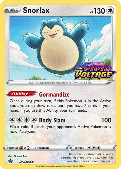SWSH068 Snorlax - SWSH Black Star Promo