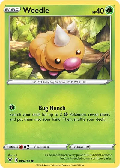 001/185 Weedle Reverse Holo