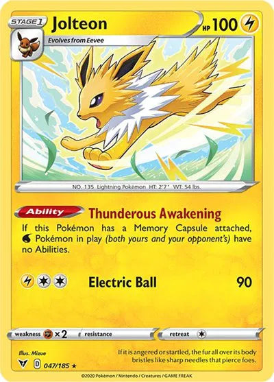 047/185 Jolteon Reverse Holo - Vivid Voltage