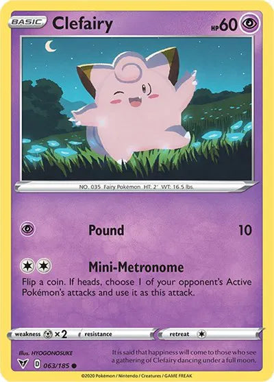 063/185 Clefairy Reverse Holo - Vivid Voltage