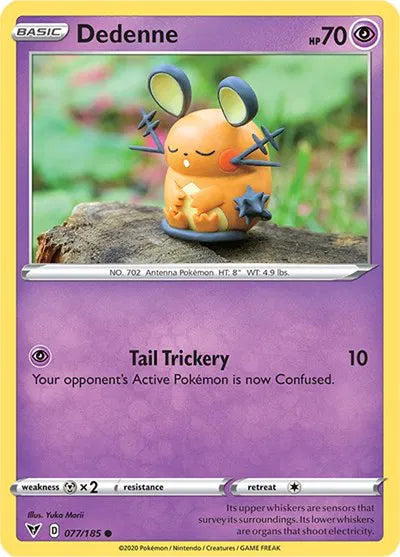 077/185 Dedenne Reverse Holo - Vivid Voltage