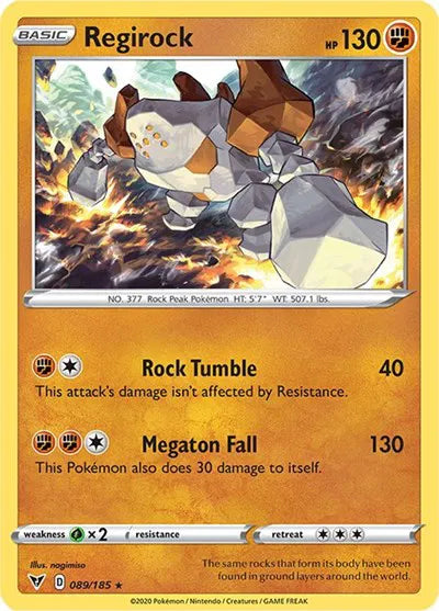 089/185 Regirock Holofoil - Vivid Voltage