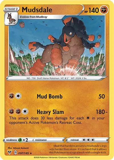 097/185 Mudsdale Reverse Holo - Vivid Voltage
