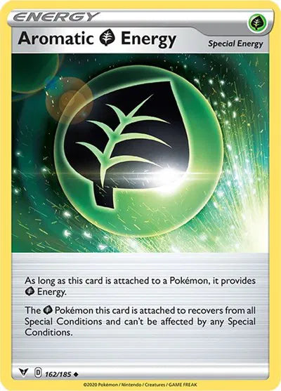 162/185 Aromatic Grass Energy Reverse Holo - Vivid Voltage