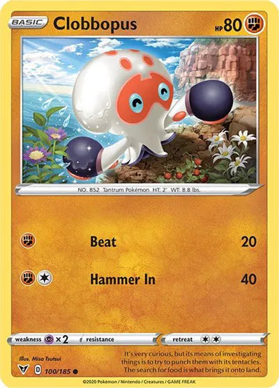 100/185 Clobbopus Reverse Holo - Vivid Voltage