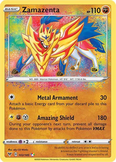 102/185 Zamazenta Amazing Rare - Vivid Voltage