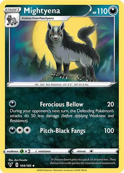 104/185 Mightyena Reverse Holo - Vivid Voltage