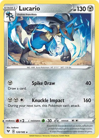 120/185 Lucario Reverse Holo - Vivid Voltage