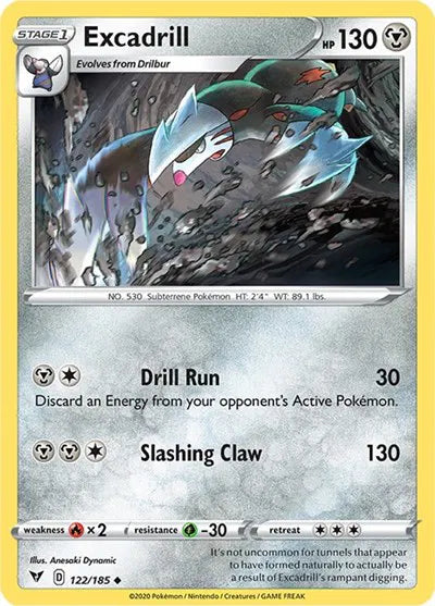 122/185 Excadrill Reverse Holo - Vivid Voltage