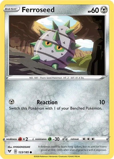 123/185 Ferroseed Reverse Holo - Vivid Voltage