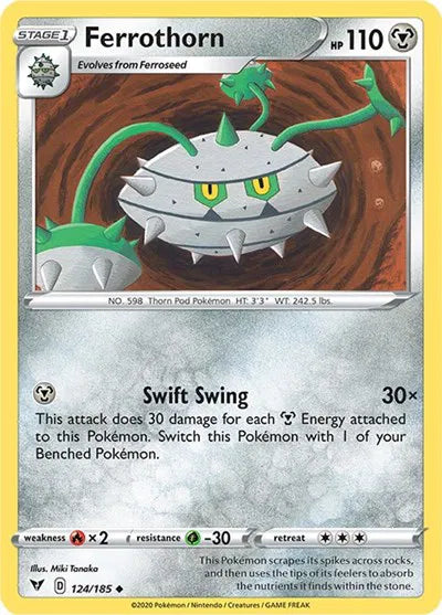 124/185 Ferrothorn Reverse Holo - Vivid Voltage