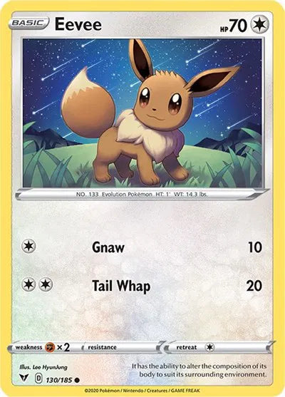 130/185 Eevee Reverse Holo - Vivid Voltage - Vivid Voltage