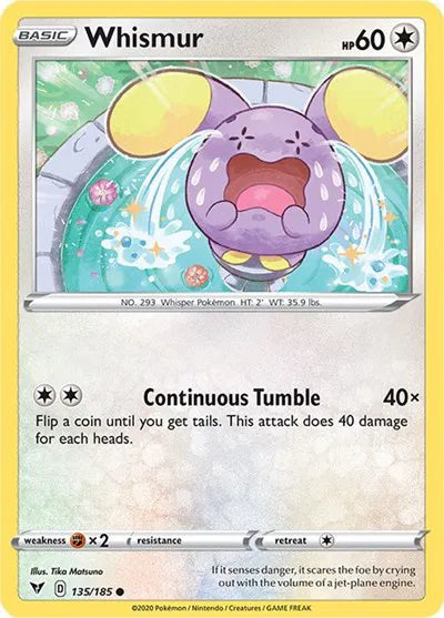 135/185 Whismur Reverse Holo - Vivid Voltage