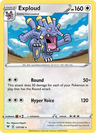 137/185 Exploud Reverse Holo - Vivid Voltage