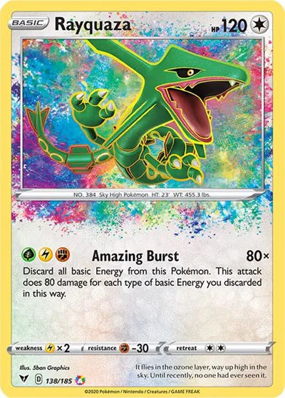 138/185 Rayquaza Amazing Rare - Vivid Voltage