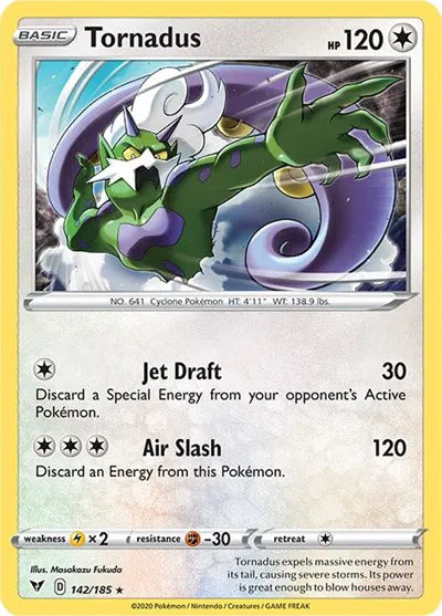 142/185 Tornadus Reverse Holo - Vivid Voltage