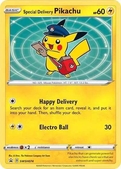 SWSH074 Special Delivery Pikachu - SWSH Black Star Promo