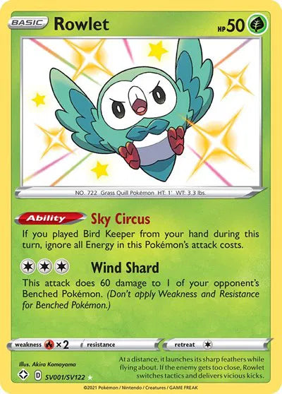 SV001/SV122 Rowlet - Shining Fates