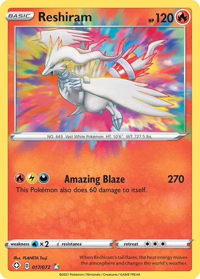 017/072 Reshiram Amazing Rare