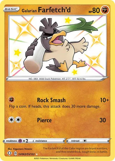 SV063/SV122 Galarian Farfetch'd - Shining Fates