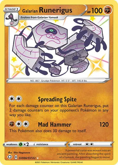 SV066/SV122 Galarian Runerigus - Shining Fates