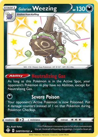 SV077/SV122 Galarian Weezing - Shining Fates