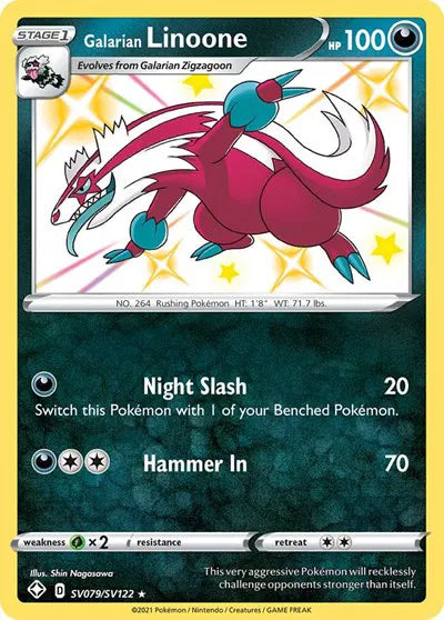SV079/SV122 Galarian Linoone - Shining Fates