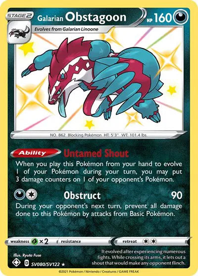 SV080/SV122 Galarian Obstagoonv - Shining Fates