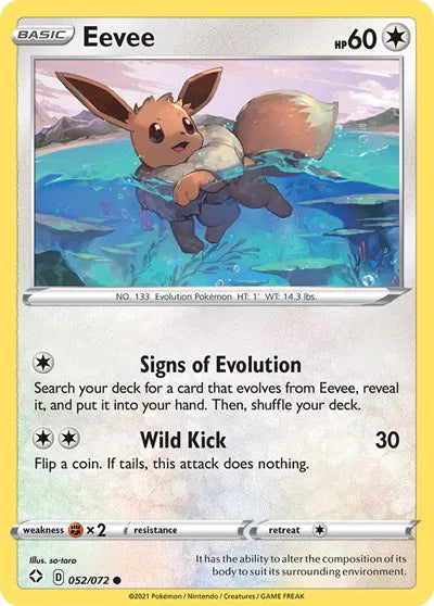 052/072 Eevee Reverse Holo - Shining Fates