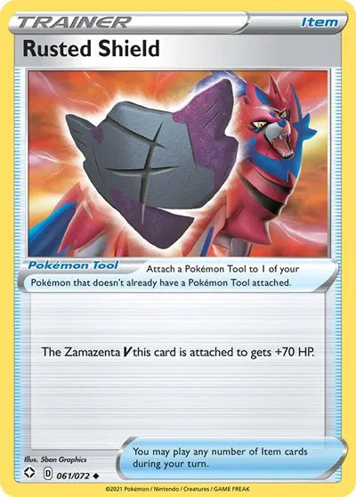061/072 Rusted Shield Reverse Holo - Shining Fates