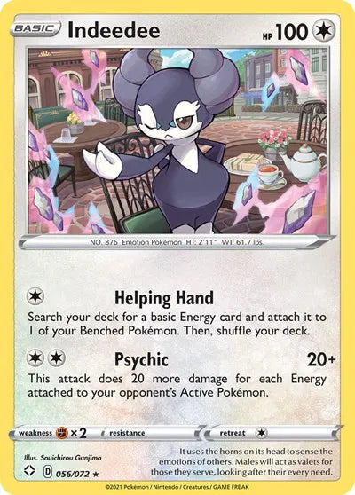 056/072 Indeedee Holofoil - Shining Fates