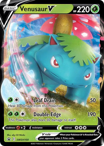 SWSH100 Venusaur V - SWSH Black Star Promo