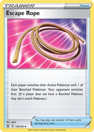 125/163 Escape Rope Reverse Holo - Battle Styles