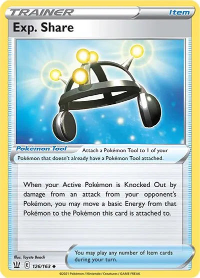 126/163 Exp. Share Reverse Holo - Battle Styles