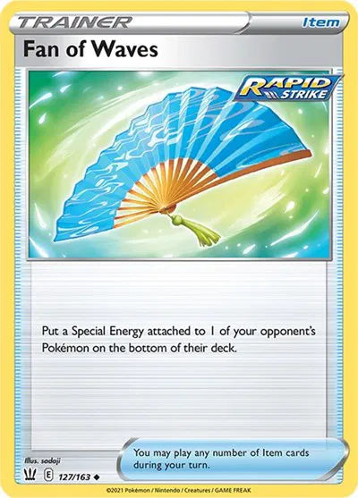 127/163 Fan of Waves Reverse Holo - Battle Styles