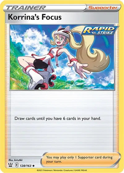128/163 Korrina's Focus Reverse Holo - Battle Styles