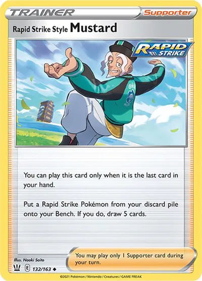 132/163 Rapid Strike Style Mustard Reverse Holo - Battle Styles