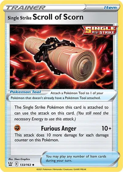 133/163 Single Strike Scroll of Scorn Reverse Holo
