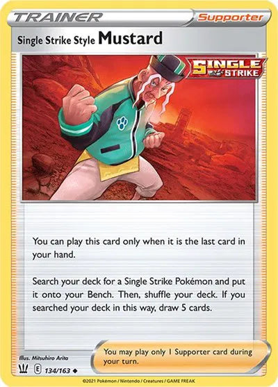 134/163 Single Strike Mustard Reverse Holo - Battle Styles