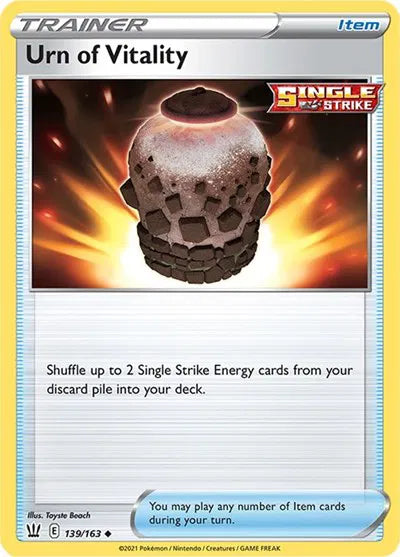 139/163 Urn of Vitality Reverse Holo - Battle Styles