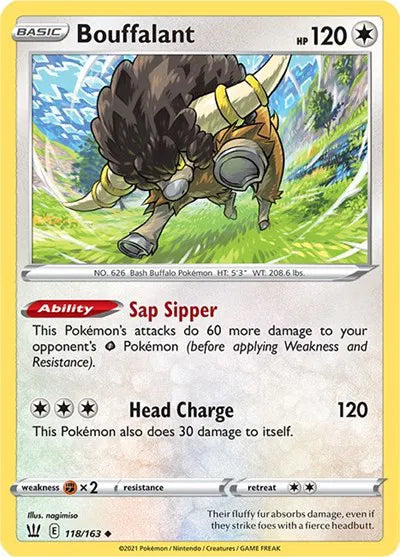 118/163 Bouffalant Reverse Holo - Battle Styles