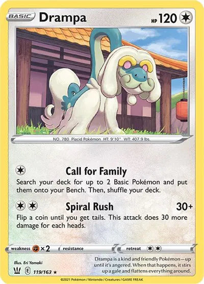 119/163 Drampa Reverse Holo - Battle Styles